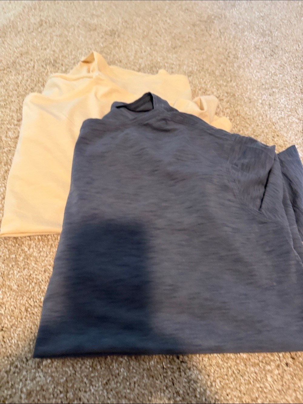 Lululemon 2 shirt women’s bundle - grey and light yellow